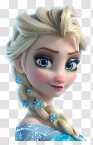 Frozen Elsa Princess - Beautiful Illustrated Princess Character Transparent PNG