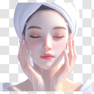 Skin Care - Woman Washing Face Transparent PNG