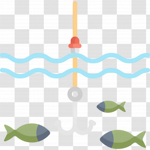 Fishing Hooks - Fishing Activity In Water Transparent PNG