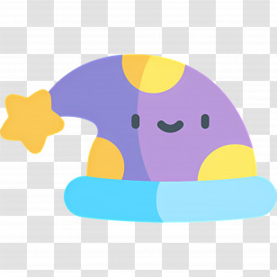 Sleeping Cap - Colorful Sleep Hat With Stars Transparent PNG