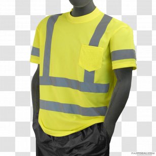 T-shirt High-visibility Clothing Sleeve Safety Orange - Yellow Transparent PNG