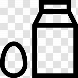 Milk And Egg - Egg And Milk Icon Transparent PNG