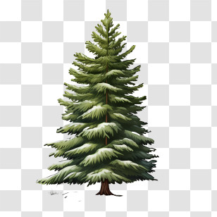 Evergreen Tree - Natural Green Pine Tree Illustration Transparent PNG