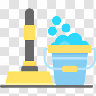 Cleaning Mop - Cleaning Supplies With Mop And Bucket Transparent PNG