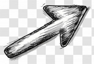 Doodle Arrow - Sketchy Black Right Arrow Transparent PNG