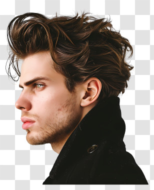 Man Hair - Side Profile Of Handsome Man Transparent PNG