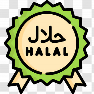 Halal Logo - Illustrated Halal Certification Symbol Transparent PNG