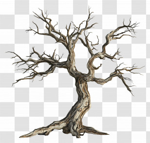 Old Dead Tree - Dead Tree Illustration Transparent PNG