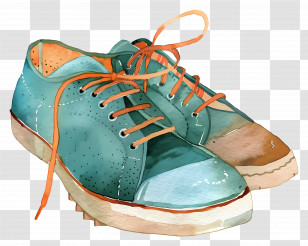 Shoes - Blue Casual Shoes Transparent PNG