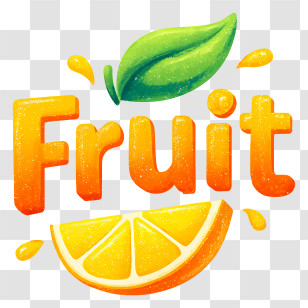 Fruit Logo - Bright Orange Fruit Logo Transparent PNG