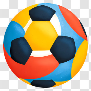 Football Icon - Colorful Sports Ball Transparent PNG