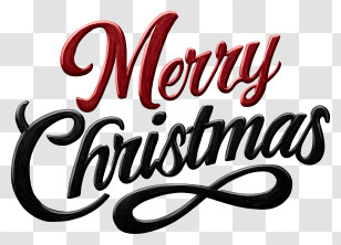 Merry Christmas Word - Merry Christmas Text Design Transparent PNG