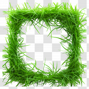 Fluzzy Frame - Green Grass Frame Illustration Transparent PNG