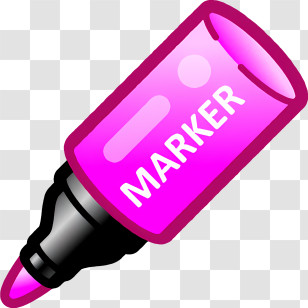 Icon - Vibrant Pink Marker Illustration Transparent PNG