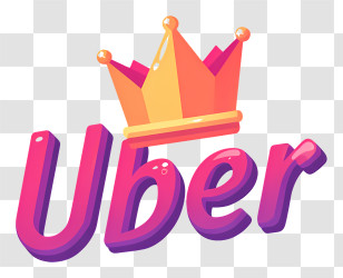 Uber Logo - Uber Crowned Logo Illustration Transparent PNG