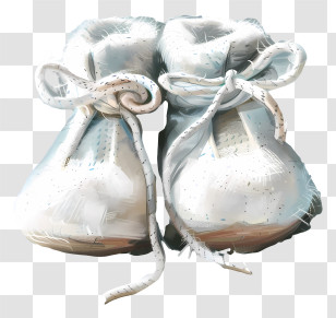 Baby Booties - White Baby Shoes With Laces Transparent PNG
