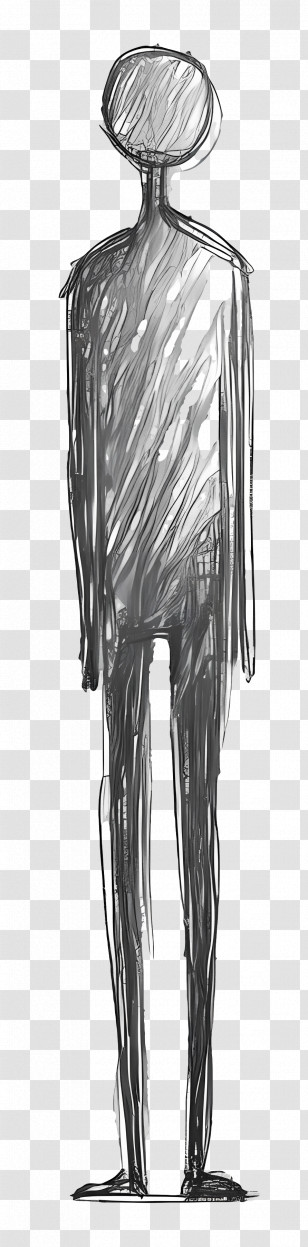 Pencil Drawing - Abstract Sketch Of A Figure Transparent PNG