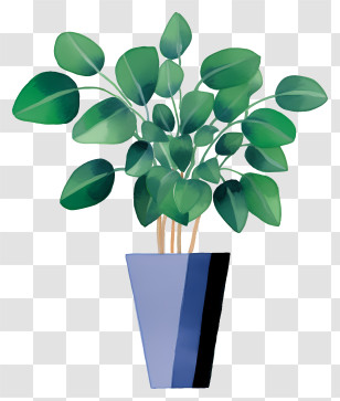 Small Potted Plant - Simple Potted Green Plant Illustration Transparent PNG