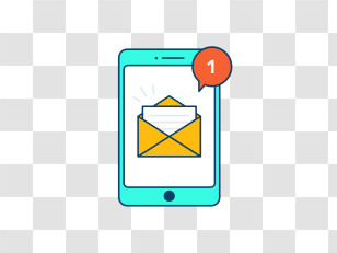 New Message - Smartphone With New Message Notification Transparent PNG