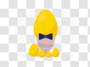 Easter Egg - Cartoon Yellow Squid Illustration Transparent PNG