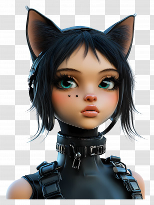 Cat Girl - Anime Girl With Cat Ears Transparent PNG