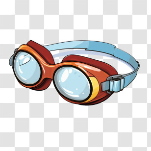 Swimming Goggles
 - Goggles With Blue Strap For Swimming Transparent PNG