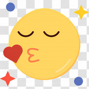 Kiss Emoji - Kissing Face Emoji With Heart Transparent PNG