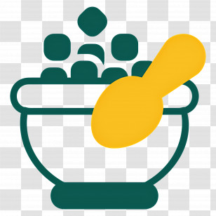 Oats - Bowl And Spoon Kitchen Icon Transparent PNG