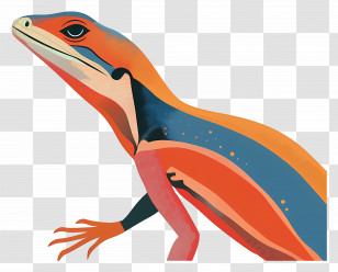 Lizard - Bright And Colorful Lizard Illustration Transparent PNG