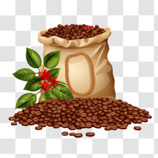 Coffee Beans Bag - Bag Of Coffee Beans Transparent PNG
