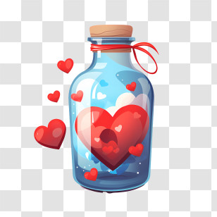 Sweetest Day
 - Illustration Of Heart In A Glass Jar For Romantic Themes Transparent PNG