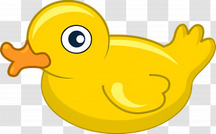 Cartoon Character - Yellow Duck Toy For Bath Transparent PNG