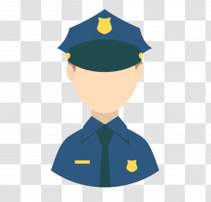 Police Officer Illustration - Peoples Of The Republic China - Flat Blue Cartoon Transparent PNG