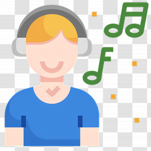Listening Music - Person Listening To Music With Headphones Transparent PNG