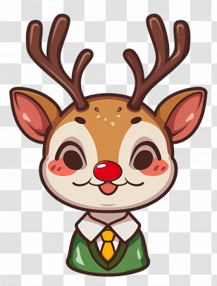 Christmas Reindeer - Cartoon Reindeer Transparent PNG