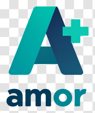 Amor Logo - Teal A+ Amor Logo Icon Transparent PNG