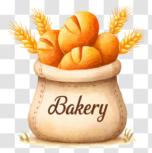 Bakery - Bakery Sack With Fresh Bread Transparent PNG