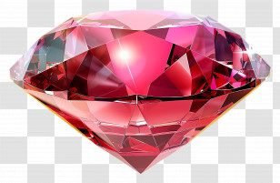 Diamond Ruby - Radiant Red Diamond Gemstone Transparent PNG