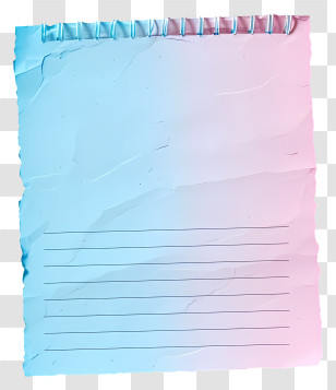 Pastel Notepaper - Gradient Spiral Notebook Page With Lines Transparent PNG