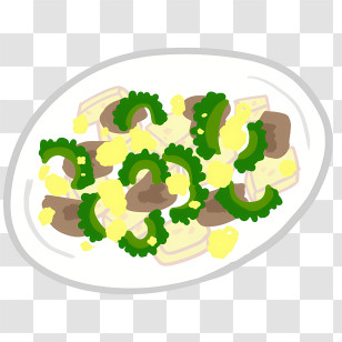 Cartoon - Delicious Vegetable Dish Transparent PNG