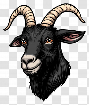 Goat Head - Goat Head Illustration Transparent PNG
