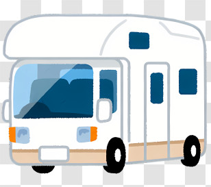 Car - Fun Camper Van Illustration For Outdoorsy Travels Transparent PNG