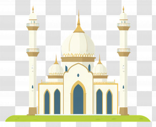 Masjid - White Mosque Illustration Transparent PNG
