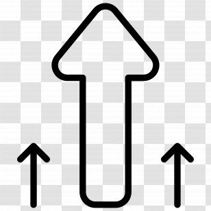 Upward Arrow - Black Upward Arrow Icon Transparent PNG