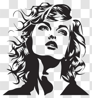 Decal Taylor Swift Silhouette - Silhouette Illustration Of A Woman Transparent PNG