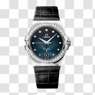 Omega SA Quartz Clock Constellation Watch Replica - Steel - Double Eagle Ladies Transparent PNG