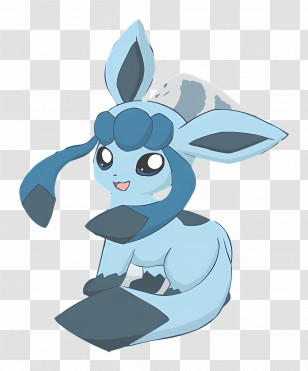 Glaceon - Blue Cartoon Creature Transparent PNG