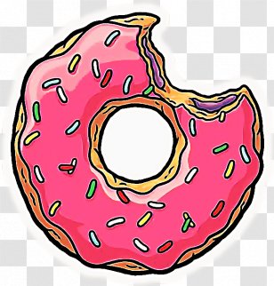 Chocolate Background - Coffee And Doughnuts - Pink Doughnut Transparent PNG