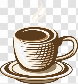White Coffee Espresso Cup Milk - Saucer - Hand Painted Transparent PNG