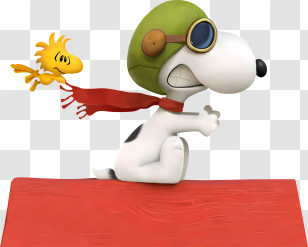 Snoopy - Snoopy And Woodstock On Red Carpet Transparent PNG